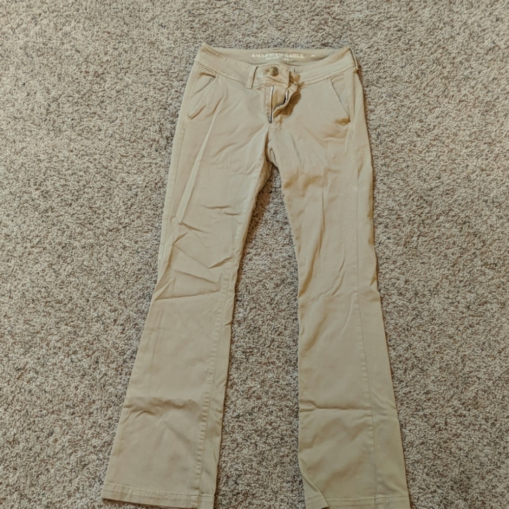 American Eagle Kick Boot Khakis